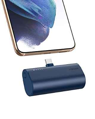 VEGER Mini Power Bank 5000mAhBatería Externa USB C Cargador Portátil Carga Rápida 20W PD Powerbank Compatible con Samsung Huawei Xiaomi Pixel etc (Black-2-Pack)