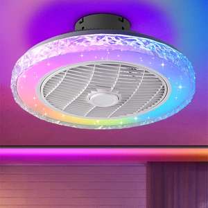 Ventilador y Luz Redonda de Techo RGB con 20 EUROS DE DESCUENTO.