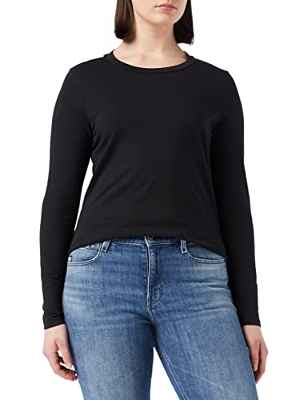 Vero Moda Camiseta Vmpaula L/S Noos, Negro, XL para Mujer