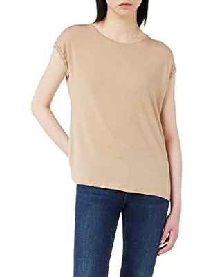 Vero Moda Vmava Plain SS Top Ga Noos Camiseta, Beige (Nomad), S para Mujer