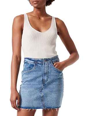 Vero Moda VMBRENDA HR Short DNM Skirt GA Noos Faldas Vaqueras, Light Blue Denim/Detail:GU384, L De Las Mujeres