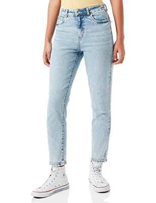 Vero Moda Vmbrenda HR Straight ANK Gu3103 Ga Noos Jeans, Mezclilla De Color Azul Claro, W25 para Mujer