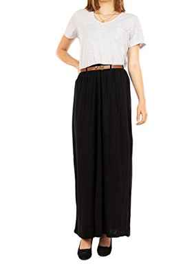 Vero Moda Vmlinn Belt Ankle Skirt Noos Falda, Negro, L para Mujer