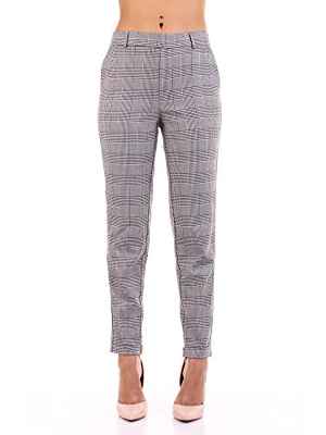 Vero Moda Vmmaya Mr Loose Check Pant Noos Pantalones, Multicolor (Black Checks: White), 36/ L30 (Talla del Fabricante: Small) para Mujer