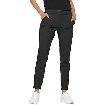 Vero Moda Vmmaya Mr Loose Solid Pant Noos Pantalones, Gris (Dark Grey Melange), 38W / 30L para Mujer