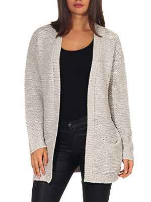 Vero Moda Vmno Name LS Cardigan Noos Chaqueta Punto, Gris (Light Grey Melange Light Grey Melange), 36 (Talla del Fabricante: X-Small) para Mujer