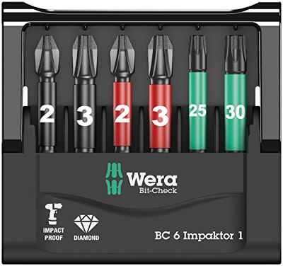 WERA-05073890001-Bit-Check 6 Impaktor 1 SB - Estuches de Puntas