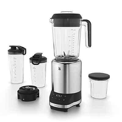 WMF Kult Pro Batidora de vaso Multifunctional, 1.2 litros, 1200 W, 6 velocidades, icluye accesorios, libre de BPA, Tritan, Acero Inoxidable cromargan