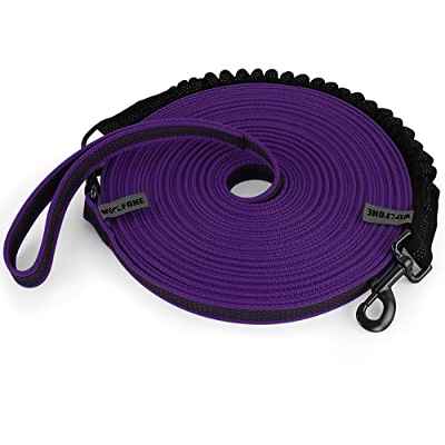 Wolfone - Juego De Correas De Goma para Entrenamiento De Perros: Correa Antideslizante para Perros y Correa Elástica Amortiguadora para Actividades Al Aire Libre Violeta 5M