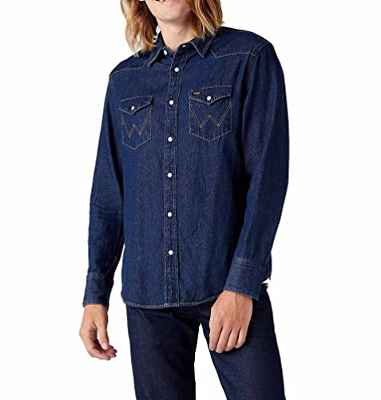 Wrangler Icons 27MW Camisa Vaquera, 1 Year 924, M para Hombre