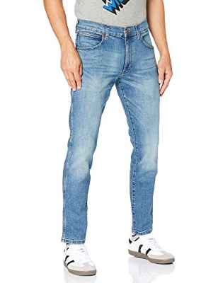 Wrangler Larston Medium Stretch Vaqueros, Blue Fever, 30W / 34L para Hombre