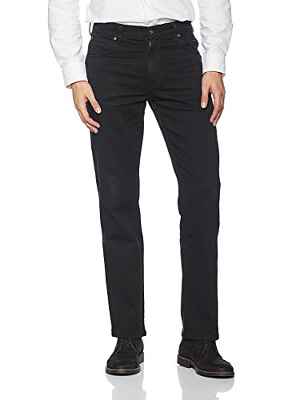 Wrangler Regular Fit Vaqueros para Hombre, Negro (BLACK), 42W / 32L