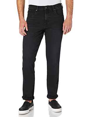 Wrangler Texas Slim High Stretch Vaqueros, Black Crow, 34W / 34L para Hombre