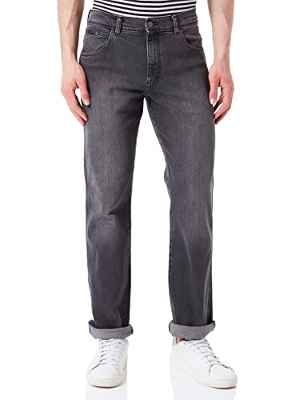 Wrangler Texas Stretch Vaqueros para Hombre, Gris intenso (Super Grey), 32W / 32L