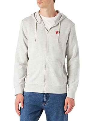 Wrangler Zip Thru Hoodie Sudadera, Oat Mele, Medium de los Hombres