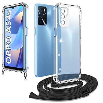 XCYYOO Funda con Cuerda OPPO A54S, Carcasa OPPO A54S/A16/A16S con Correa Colgante para Llevar en el Cuello Tapa Colgar Movil Cuello Cordones Ajustables Antigolpes Case Funda OPPO A54S/A16/A16S