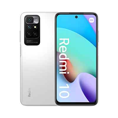 Xiaomi Redmi 10 - Smartphone 4+128 GB, 6,5" FHD+ 90 Hz DotDisplay, MediaTek Helio G88, 50MP cámara cuádruple con IA, 5000 mAh, Azul (Versión ES/PT)