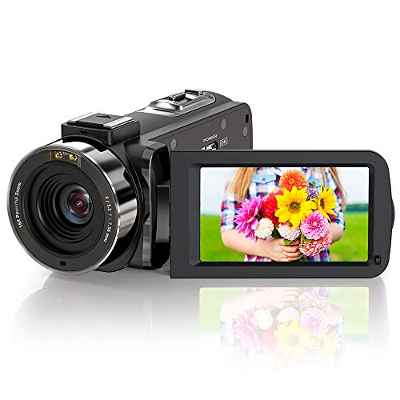 ZORNIK Videocamara,Vlogging cámara IR Visión Nocturna HD 1080P 36MP 16X Zoom Digital 3.0 Pulgadas LCD 270 Grados Rotativo Cámara (3051LRM-02)